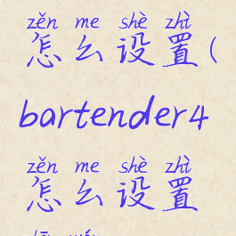 bartender4怎么设置(bartender4怎么设置中文)