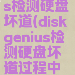 diskgenius检测硬盘坏道(diskgenius检测硬盘坏道过程中死机)