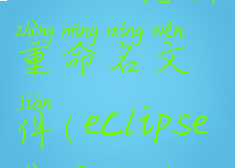 eclipse怎样重命名文件(eclipse重新命名)