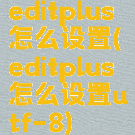 editplus怎么设置(editplus怎么设置utf-8)