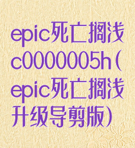 epic死亡搁浅c0000005h(epic死亡搁浅升级导剪版)