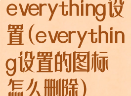 everything设置(everything设置的图标怎么删除)