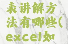 excel制作组合图表讲解方法有哪些(excel如何制作组合图表)