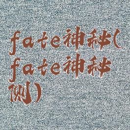 fate神秘(fate神秘侧)