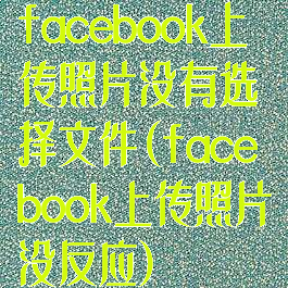 facebook上传照片没有选择文件(facebook上传照片没反应)