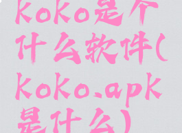 koko是个什么软件(koko.apk是什么)