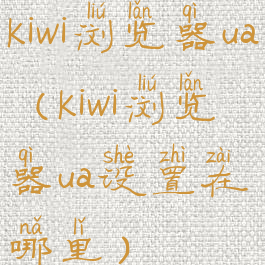 kiwi浏览器ua(kiwi浏览器ua设置在哪里)