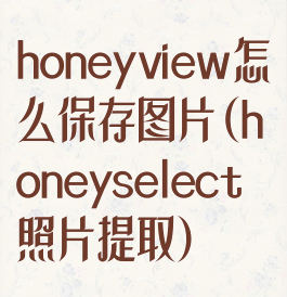 honeyview怎么保存图片(honeyselect照片提取)