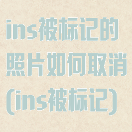 ins被标记的照片如何取消(ins被标记)