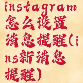 instagram怎么设置消息提醒(ins新消息提醒)