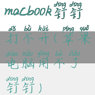 macbook钉钉打不开(苹果电脑用不了钉钉)