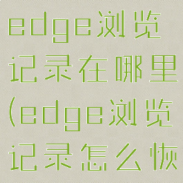 microsoftedge浏览记录在哪里(edge浏览记录怎么恢复)