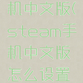 steam手机中文版(steam手机中文版怎么设置成英文)