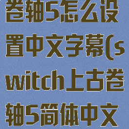 switch上古卷轴5怎么设置中文字幕(switch上古卷轴5简体中文设置)