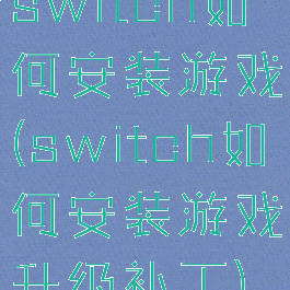 switch如何安装游戏(switch如何安装游戏升级补丁)