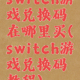 switch游戏兑换码在哪里买(switch游戏兑换码教程)