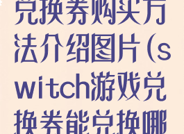 switch游戏兑换券购买方法介绍图片(switch游戏兑换券能兑换哪些游戏)