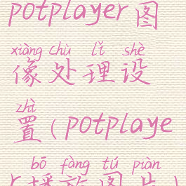 potplayer图像处理设置(potplayer播放图片)