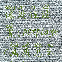 potplayer图像处理设置(potplayer画质怎么设置最好)