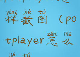 potplayer怎样截图(potplayer怎么截图)