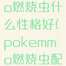 pokemmo燃烧虫什么性格好(pokemmo燃烧虫配招)