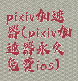 pixiv加速器(pixiv加速器永久免费ios)