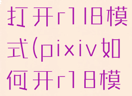 pixiv怎么打开r1l8模式(pixiv如何开r18模式)