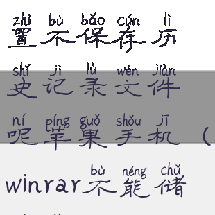 winrar怎么设置不保存历史记录文件呢苹果手机(winrar不能储存到d盘吗)