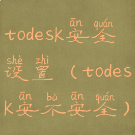 todesk安全设置(todesk安不安全)