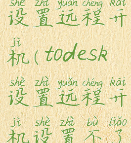 todesk怎么设置远程开机(todesk设置远程开机设置不了)