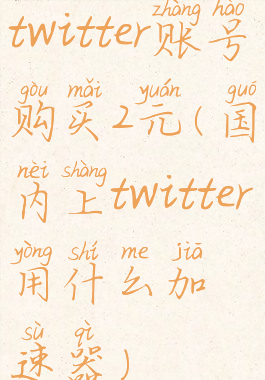 twitter账号购买2元(国内上twitter用什么加速器)