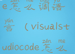 visualstudiocode怎么调语言(visualstudiocode怎么设置中文)