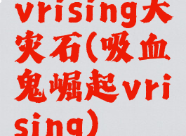 vrising天灾石(吸血鬼崛起vrising)