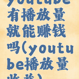 youtube有播放量就能赚钱吗(youtube播放量收益)