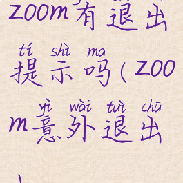 zoom有退出提示吗(zoom意外退出)