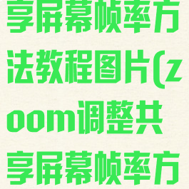 zoom调整共享屏幕帧率方法教程图片(zoom调整共享屏幕帧率方法教程图片)